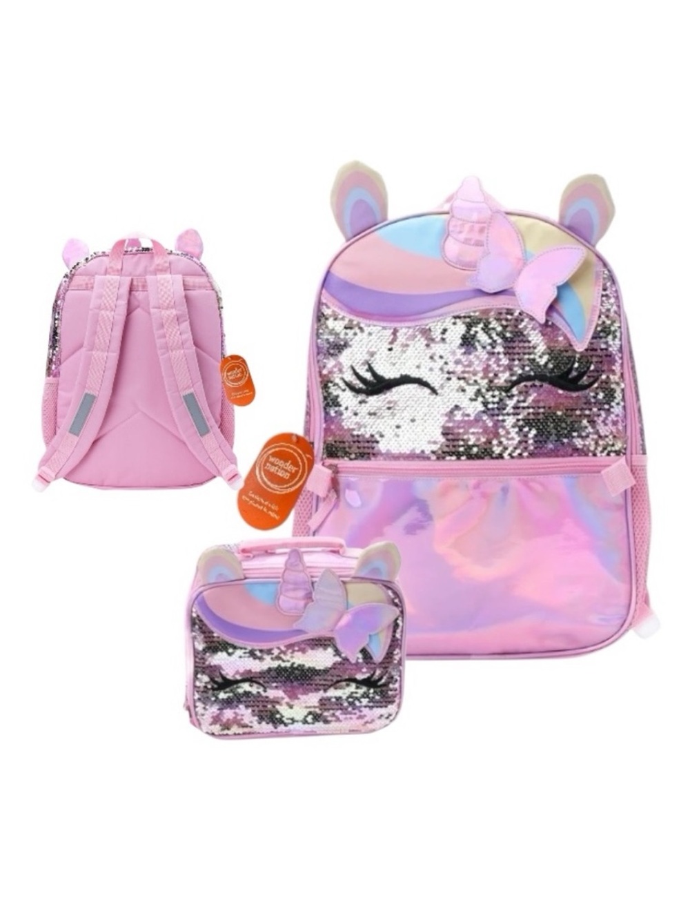 Unicorn 17” Laptop Backpack With Lunch Bag